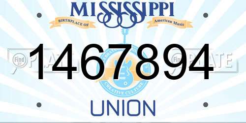 1467894 Mississippi License Plate