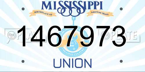 1467973 Mississippi License Plate