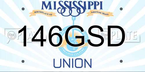 146GSD Mississippi License Plate