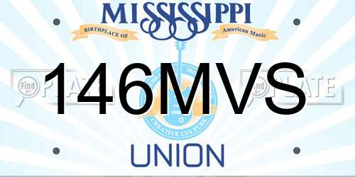 146MVS Mississippi License Plate