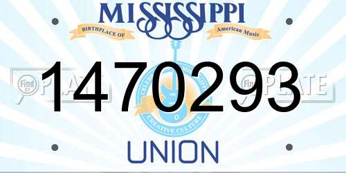1470293 Mississippi License Plate
