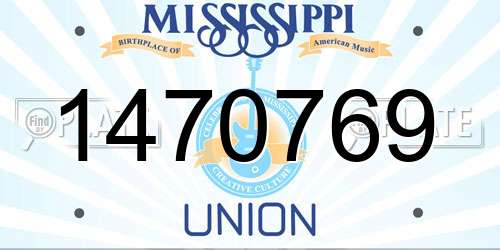 1470769 Mississippi License Plate