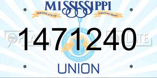 1471240 Mississippi License Plate