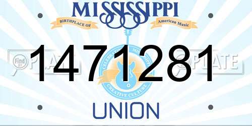 1471281 Mississippi License Plate