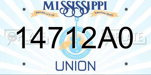 14712A0 Mississippi License Plate