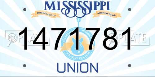 1471781 Mississippi License Plate