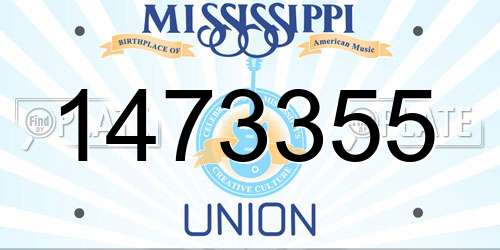 1473355 Mississippi License Plate
