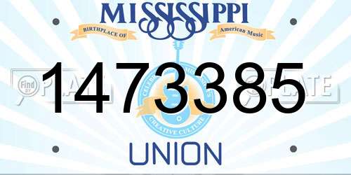 1473385 Mississippi License Plate