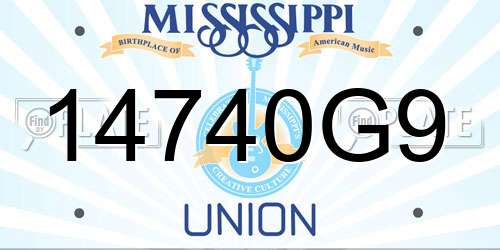 14740G9 Mississippi License Plate