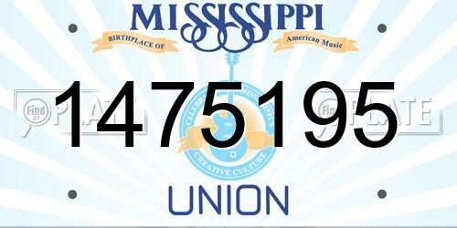 1475195 Mississippi License Plate