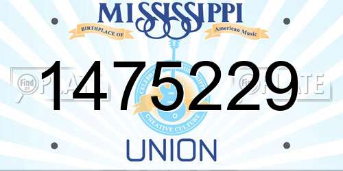 1475229 Mississippi License Plate