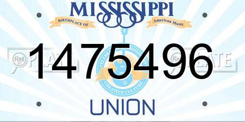 1475496 Mississippi License Plate