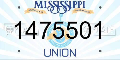 1475501 Mississippi License Plate