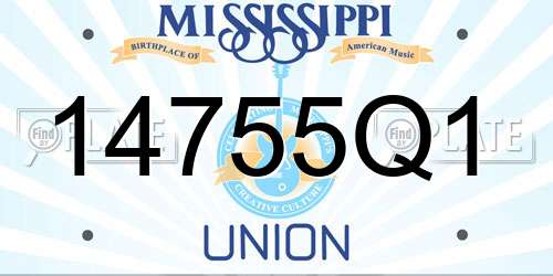 14755Q1 Mississippi License Plate