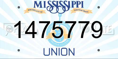 1475779 Mississippi License Plate