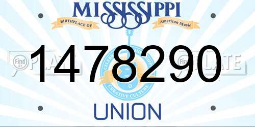 1478290 Mississippi License Plate