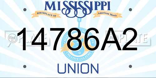 14786A2 Mississippi License Plate