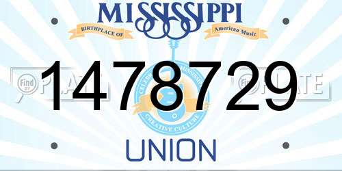 1478729 Mississippi License Plate