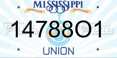 14788O1 Mississippi License Plate