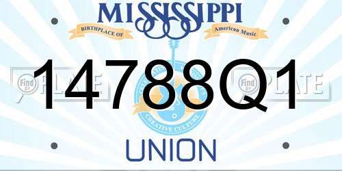 14788Q1 Mississippi License Plate