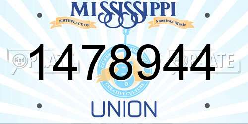 1478944 Mississippi License Plate