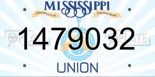 1479032 Mississippi License Plate