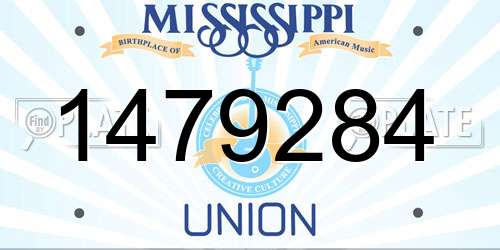 1479284 Mississippi License Plate