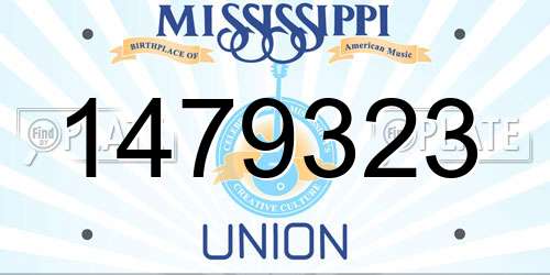 1479323 Mississippi License Plate