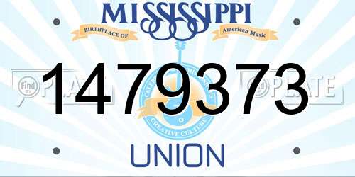 1479373 Mississippi License Plate