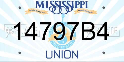 14797B4 Mississippi License Plate