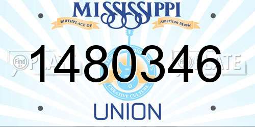 1480346 Mississippi License Plate