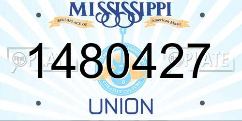 1480427 Mississippi License Plate