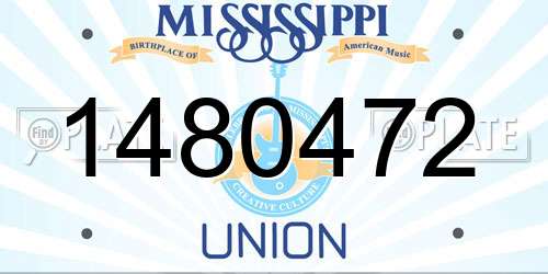 1480472 Mississippi License Plate