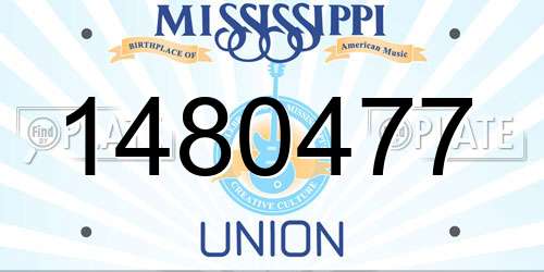 1480477 Mississippi License Plate