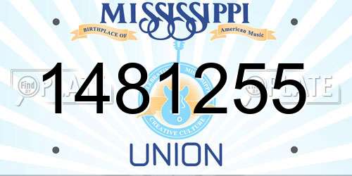 1481255 Mississippi License Plate