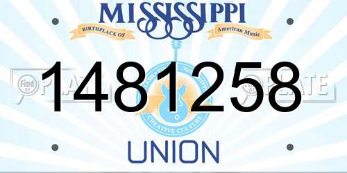 1481258 Mississippi License Plate