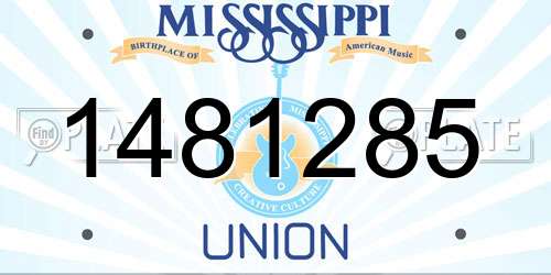 1481285 Mississippi License Plate