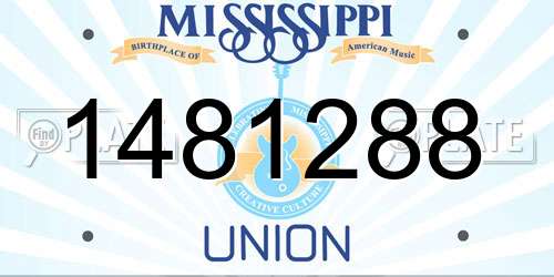 1481288 Mississippi License Plate