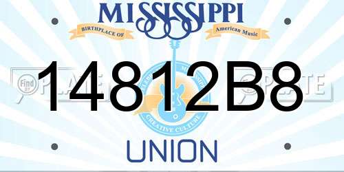 14812B8 Mississippi License Plate
