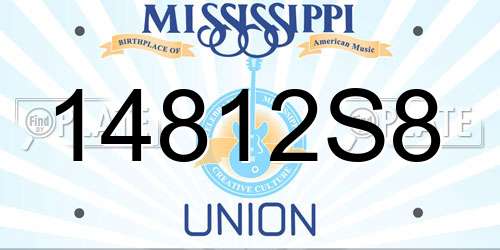 14812S8 Mississippi License Plate