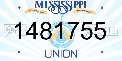 1481755 Mississippi License Plate