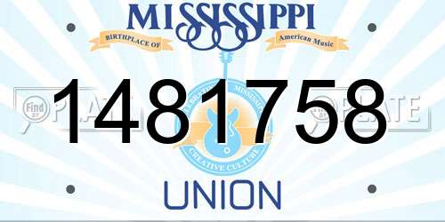 1481758 Mississippi License Plate