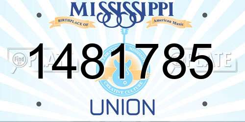 1481785 Mississippi License Plate