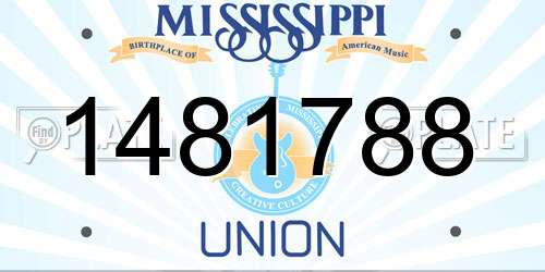 1481788 Mississippi License Plate