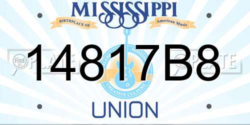 14817B8 Mississippi License Plate