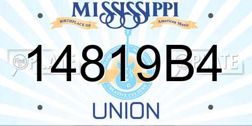 14819B4 Mississippi License Plate