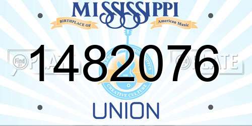 1482076 Mississippi License Plate