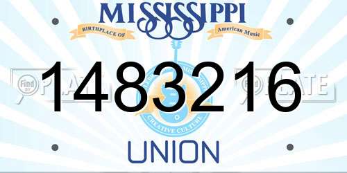 1483216 Mississippi License Plate