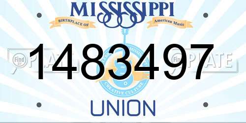 1483497 Mississippi License Plate