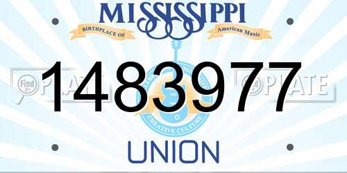 1483977 Mississippi License Plate